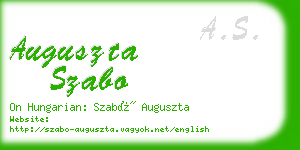 auguszta szabo business card